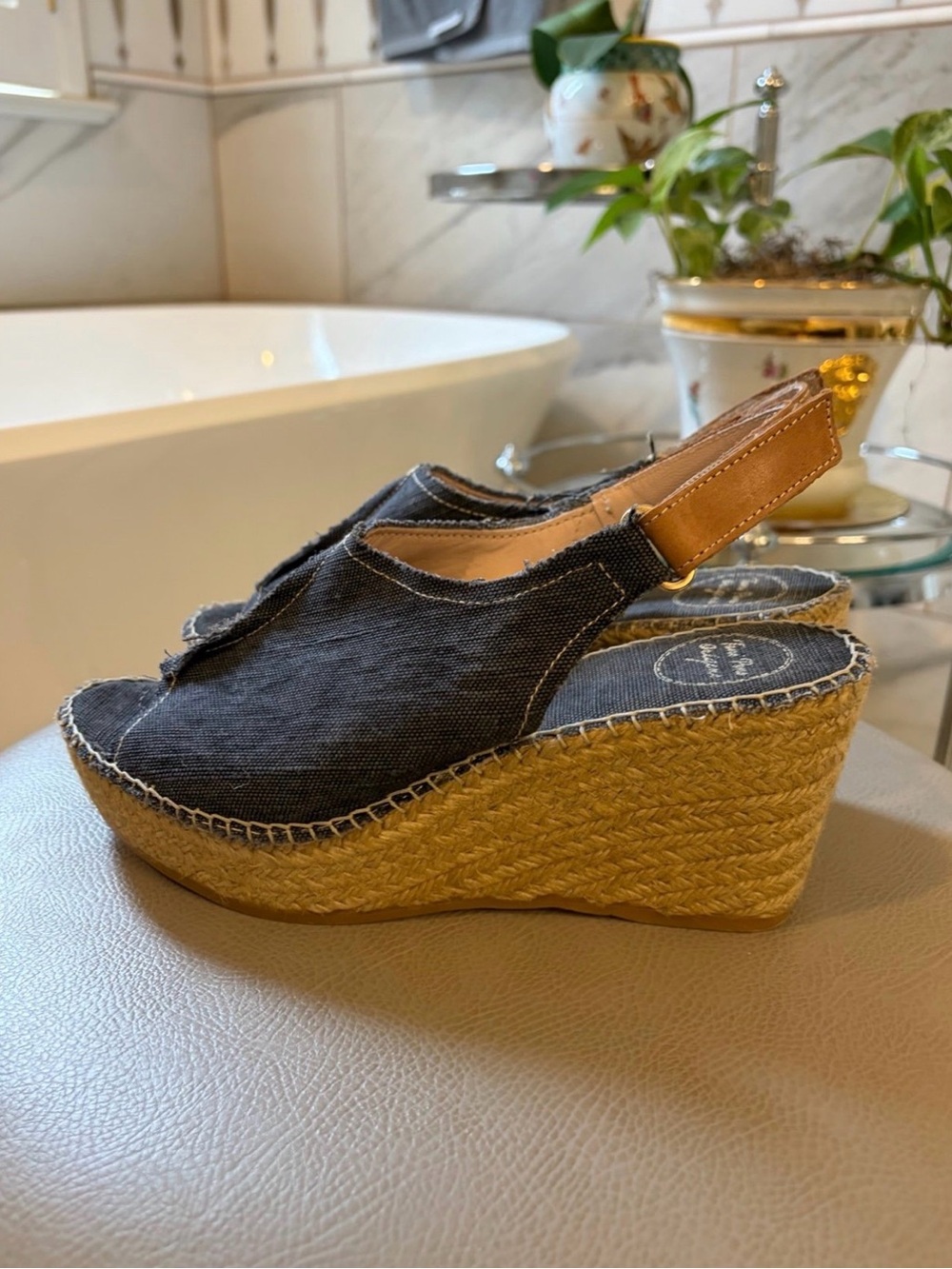 Toni Pons 'Lugano' Espadrille Wedge Sandal Black Size EU 40/US 9-9.5 NWOB - Picture 4 of 10